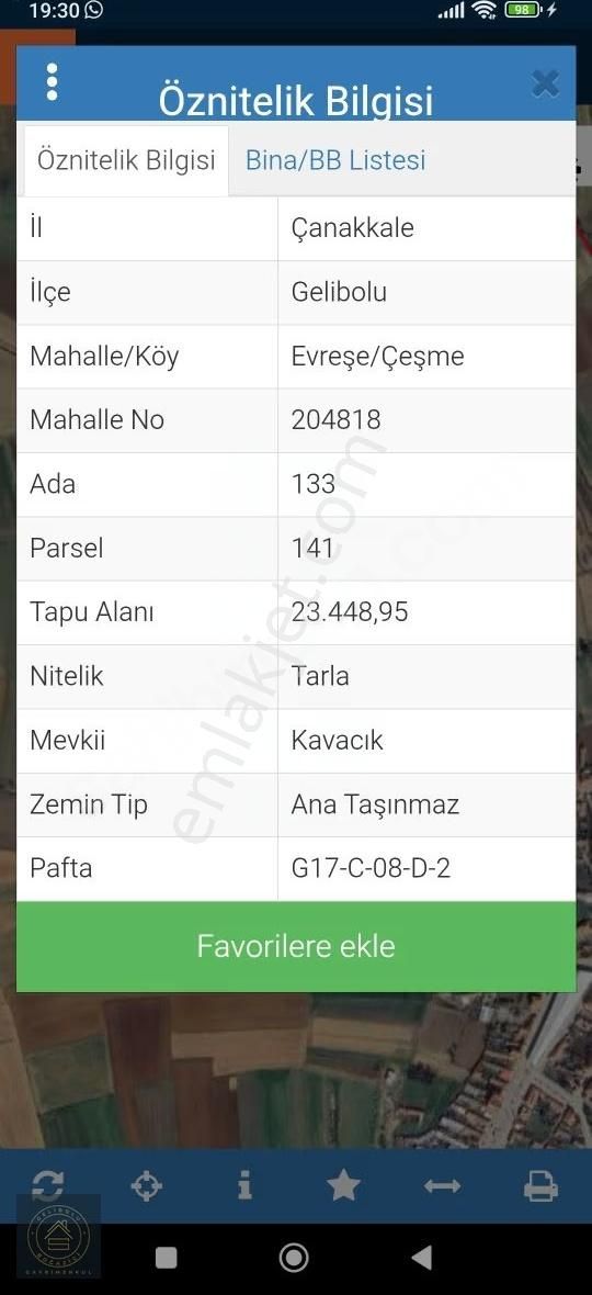 Evreşe,de İmar Sınırında Yatımlık Tarla - Görsel 2