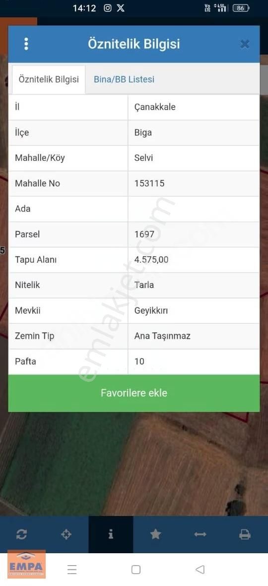 Biga Selvi Köyü Yatırımlık Arazi - Görsel 2