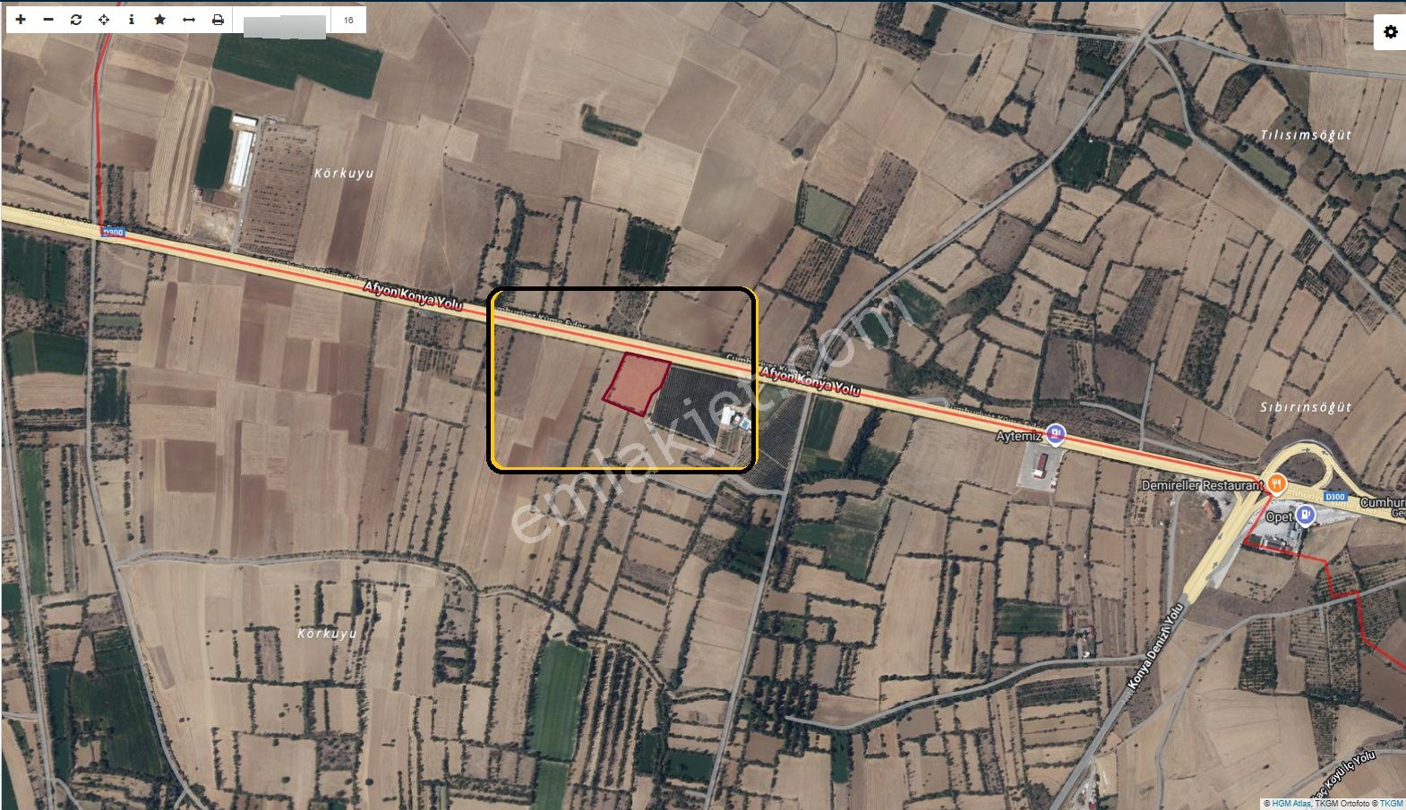 Afyon Üçok Emlaktan Konya Yolu Üstü Satılık 10.697m² Fırsat Tarla - Görsel 2