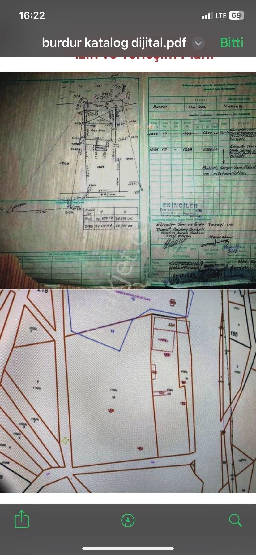 Burdur İli Kurna Köyü Mevkinde Satılık Ticari İmarlı Arsa