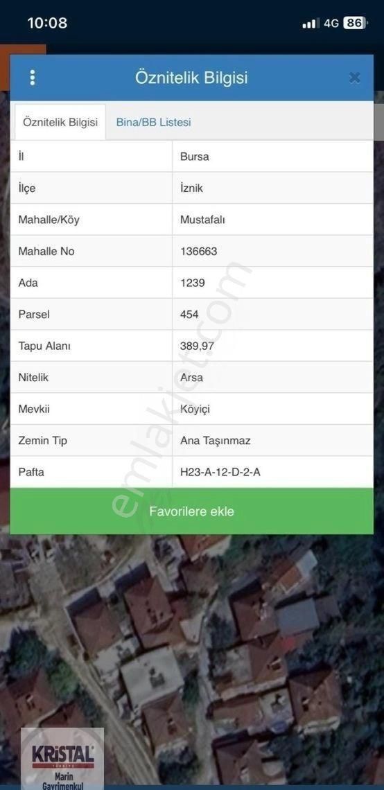 Kristal Marin'den İznik Mustafalı'da Köy İçi İmarlı Arazi - Görsel 2