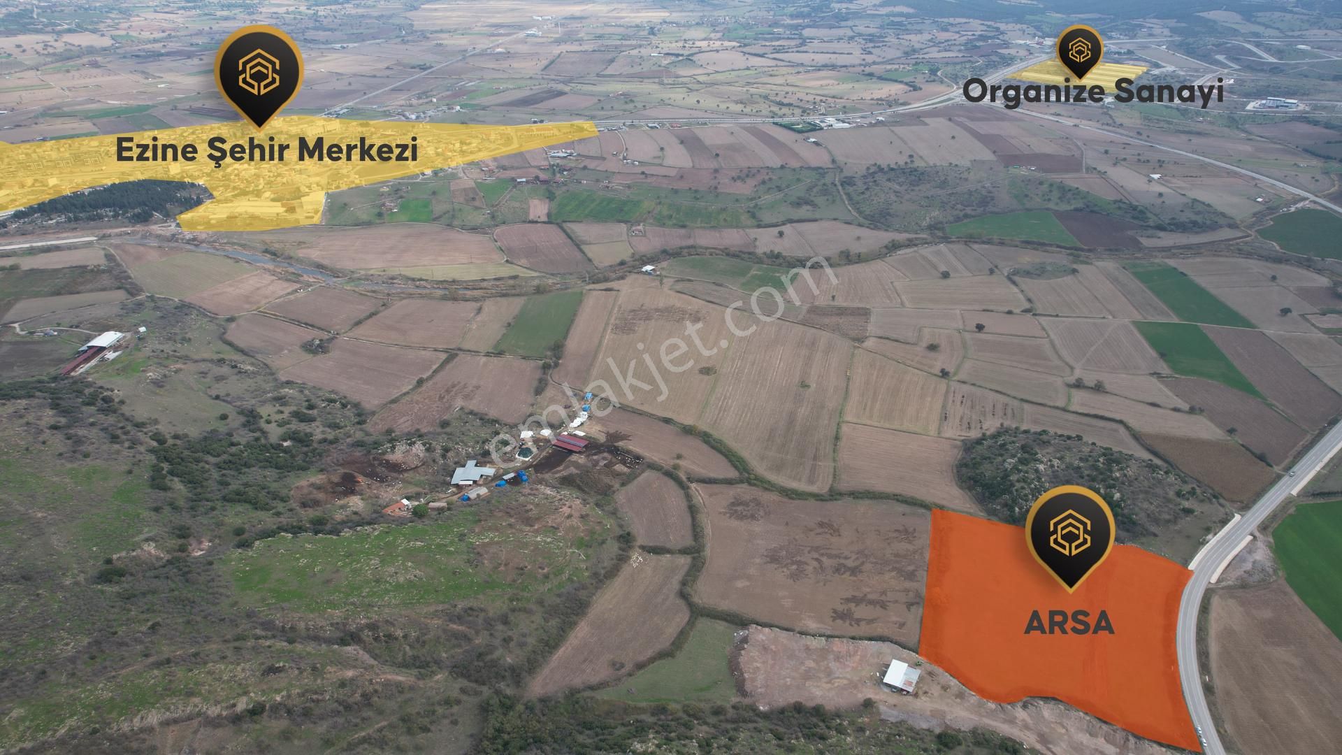 Çanakkale Ezinede Ana Yola Cepheli 25.660 M² Satılık Arsa - Görsel 12