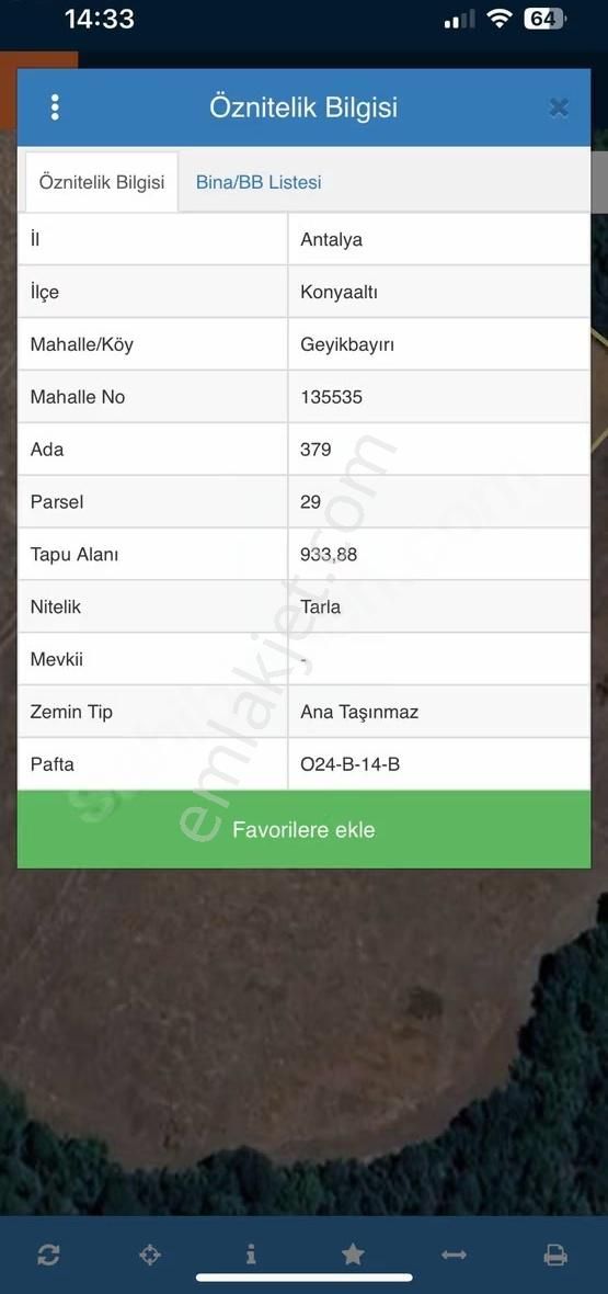 Geyikbayırında Tek Tapu, 1000 Rakım, Takaslı Fırsat Parsel!