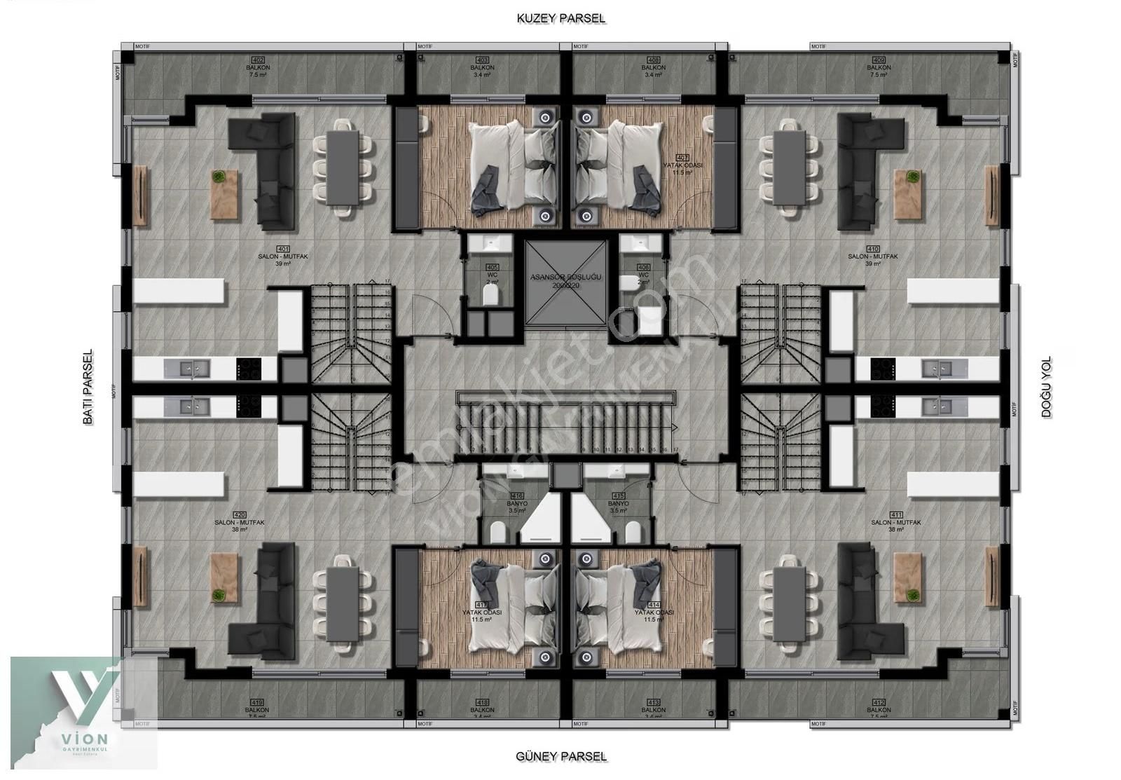 Tevfik Önal'dan Onka Elegance-2 Projesi Doğalgazlı 3+1 Dubleks - Görsel 15