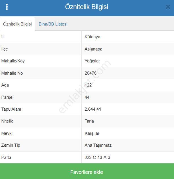 Kütahya Aslanapa Yağcılar Köyünde 2.644 M² Tarla Satılıktır - Görsel 7