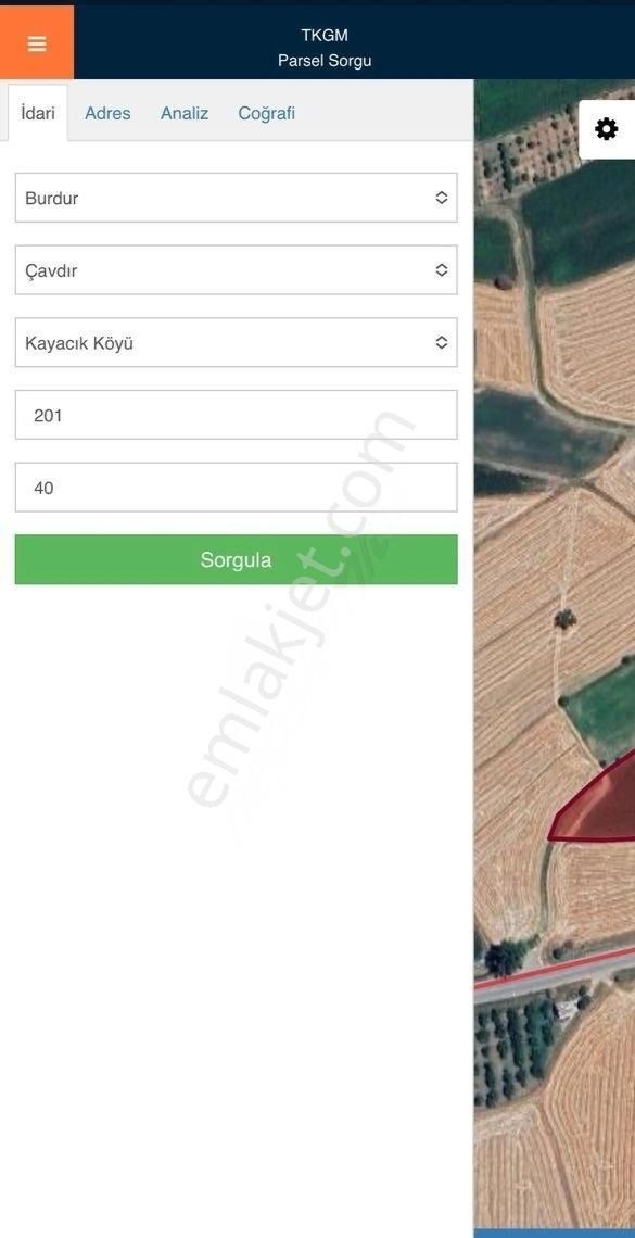 Burdur Çavdır’da 25 Dönüm Acil Satılık Tarla - Görsel 2