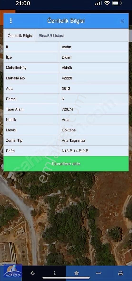 Akbükte Satılık 15/30 İmarlı Müstakil Villa Arsası 726m2 - Görsel 2
