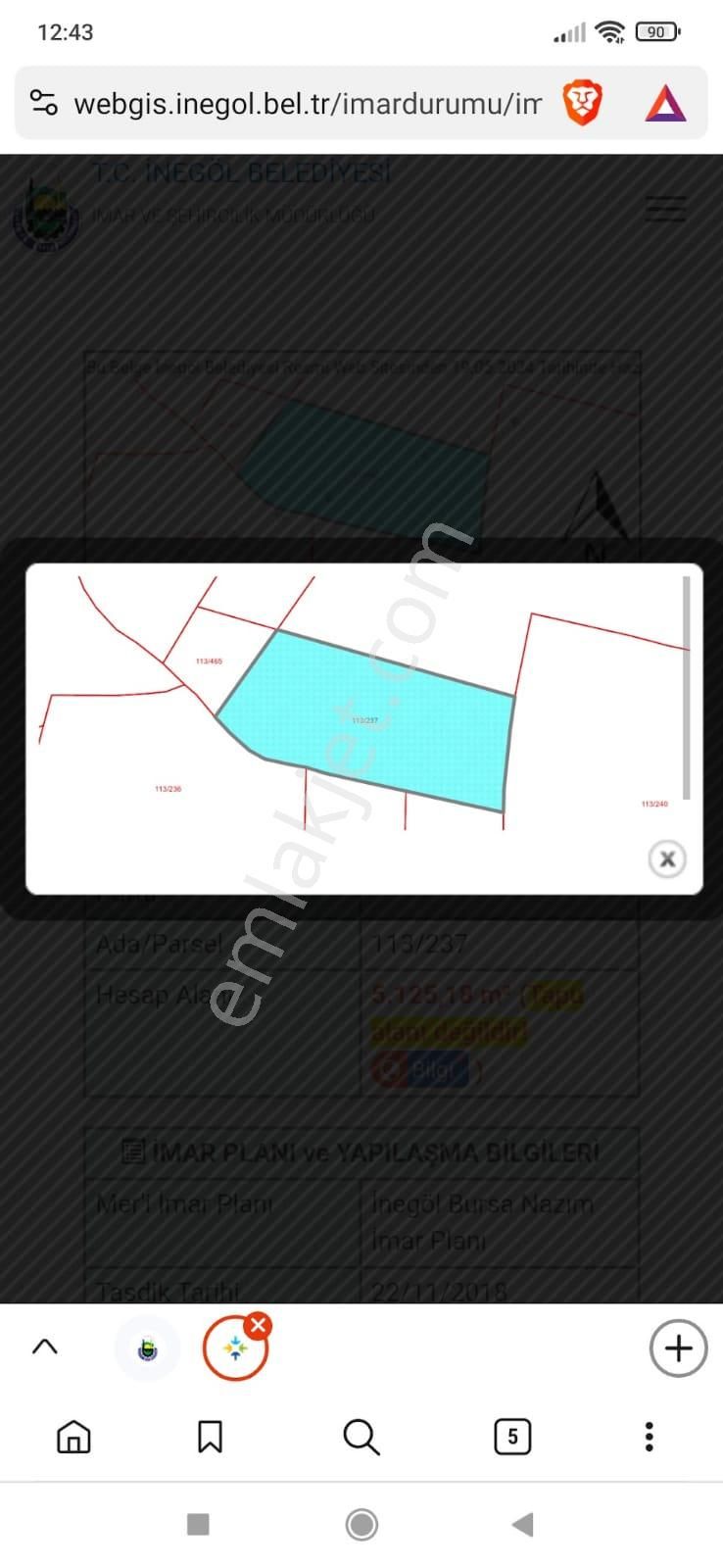 Bursa İnegöl Kozluca Da 5000 M2 Satılık Tarla - Görsel 8