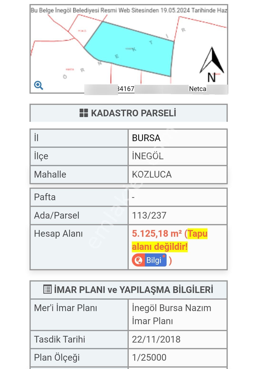 Bursa İnegöl Kozluca Da 5000 M2 Satılık Tarla - Görsel 7