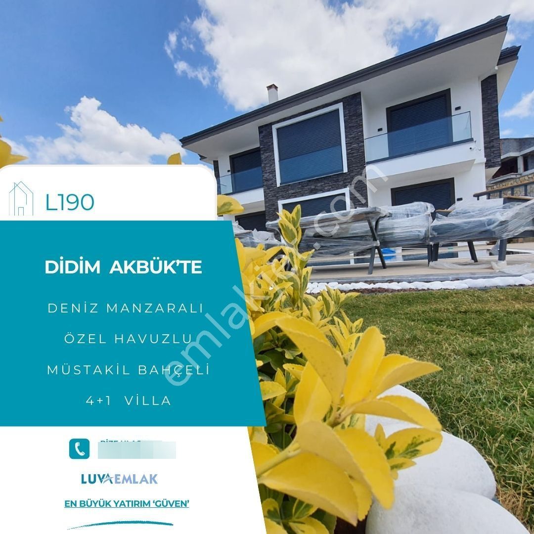 Didim Akbük’te Tam Müstakil Özel Havuzlu Deniz Manzaralı Villa - Görsel 35