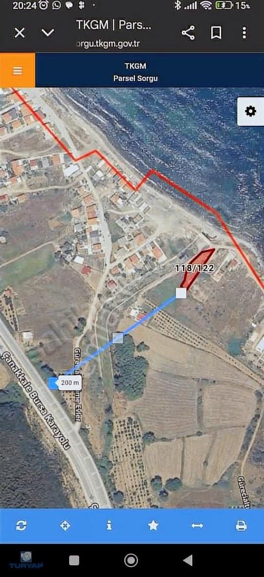 Çanakkale Lapseki Gürecealti Mevkiinde Satılık Arsa - Görsel 5
