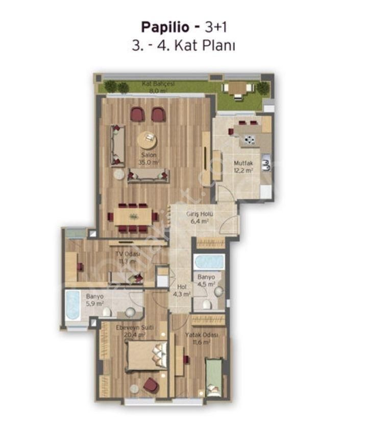 Sinpaş Kelebekia Premium Havuz Manzara,ektraları Olan Fırsat 3+1 - Görsel 15