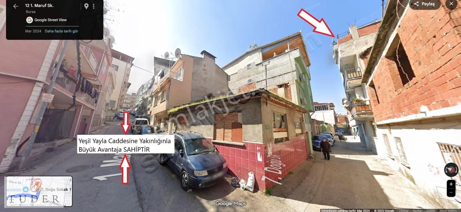 Yeşilyayla Cad. 50 Mt 4 Katlı Komple Bina 35-40 Bin Getirili - Görsel 2