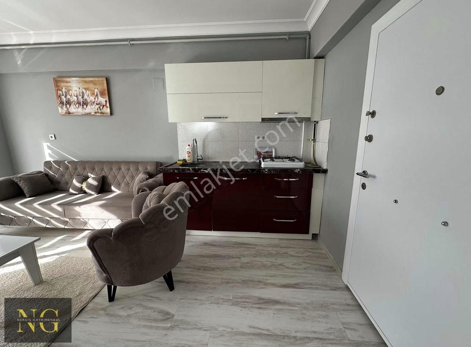 Nergisden Kiralık Site İçi Otoparklı Klimalı 1+1 Daire - Görsel 21