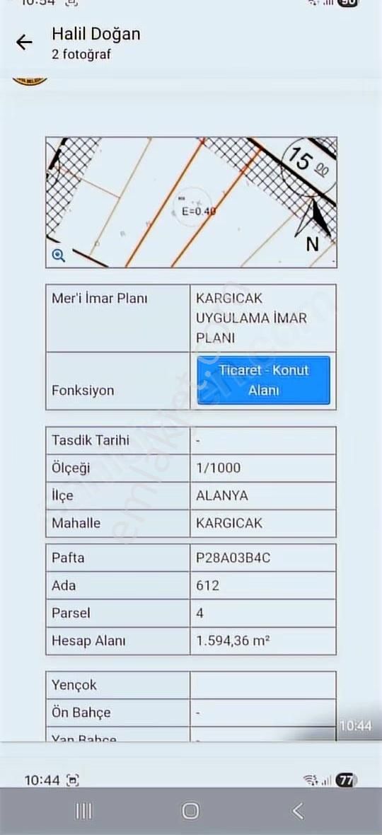 Antalya Alanya Kargıcak Ta Satılık Ticari Arsa 1594 M Detaylı - Görsel 15