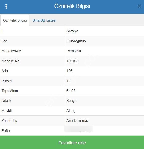 Antalya Gündoğmuş Pembelik Köyünde 64 M² Bahçe Satılıktır - Görsel 5