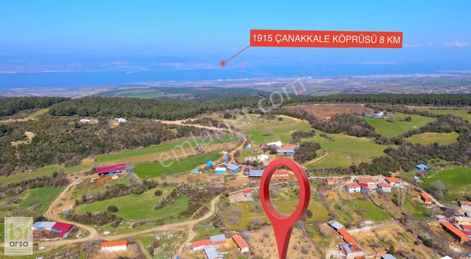 Lapseki İlyasköy'de 3.132m² Arsa ! 9 Adet Villa Projesi Hazır !! - Görsel 2
