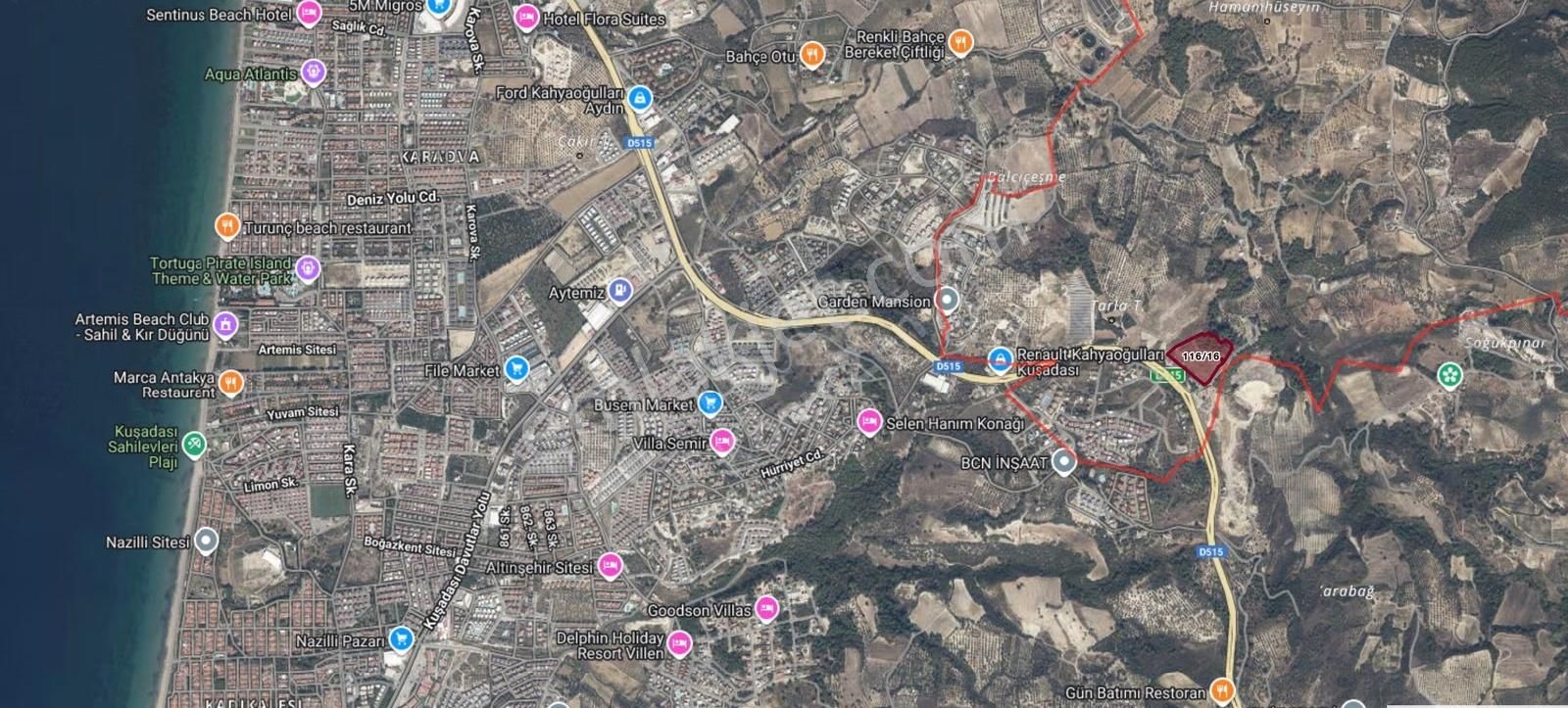 Konutzen'den Kuşadası Kirazlı'da Panoramik Deniz Manzaralı Tarla
