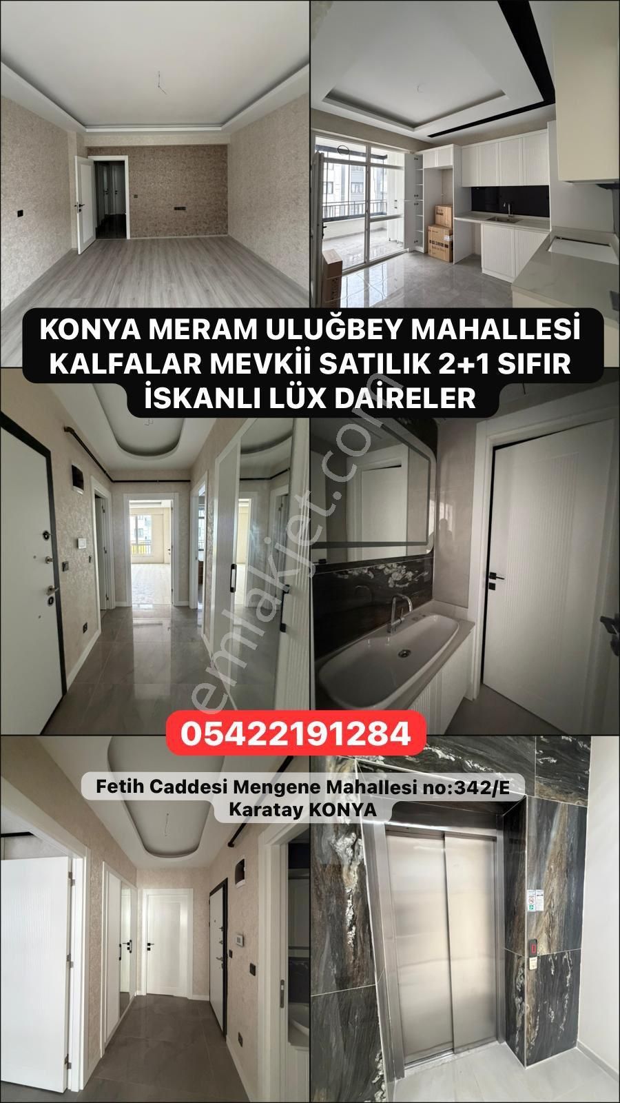 Meram Uluğbey Mahallesi Satılık 2+1 Lüx İskanlı Daire - Görsel 9