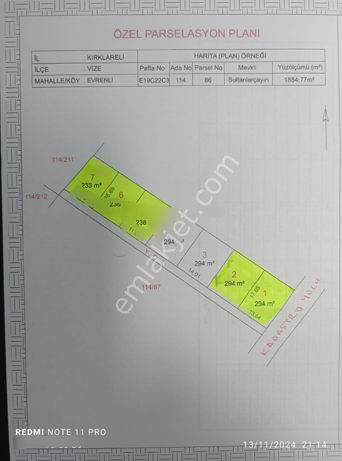 Çakıllı Evrenli 114 86 Parselde Satılık 292 M2 - Görsel 3