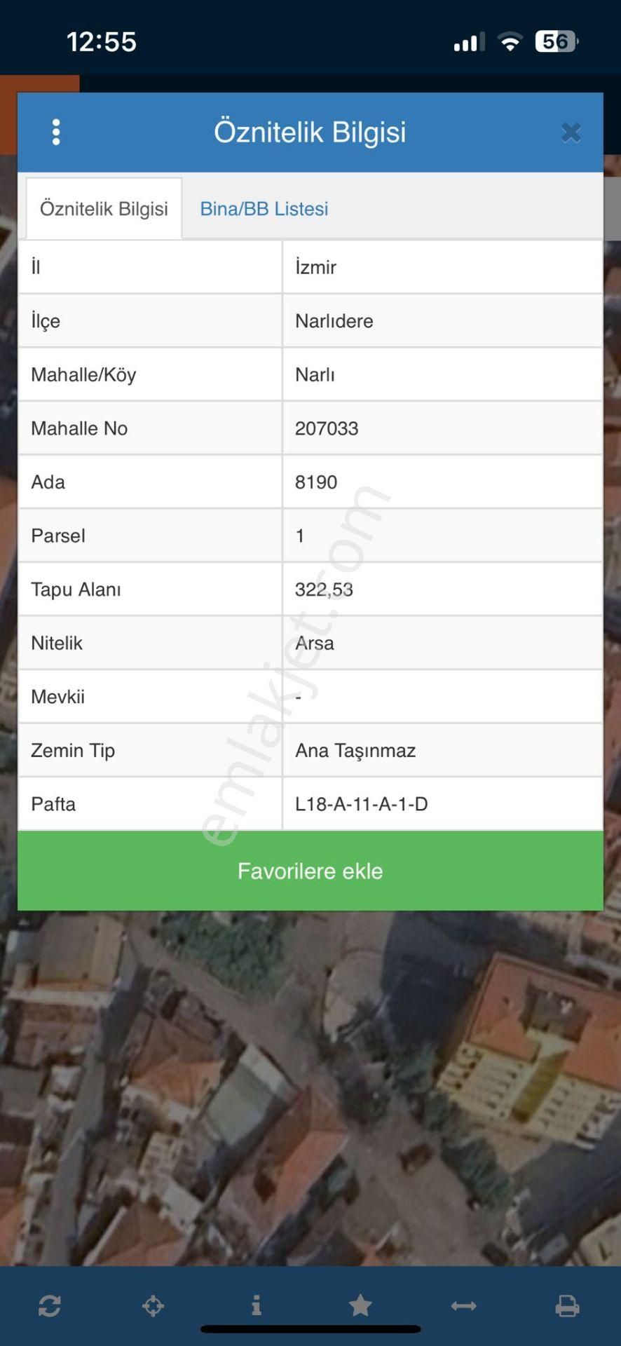 Ogün'den Narlıdere Merkezde İki Kat İmarlı Fırsat Arsa Hissesi