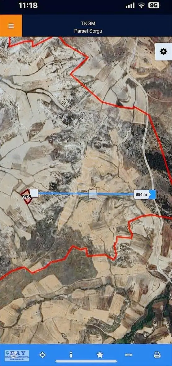 Pay Emlaktan Satılık Ç.hisar Akpınar Köyünde 5.725 M2 Tarla - Görsel 4