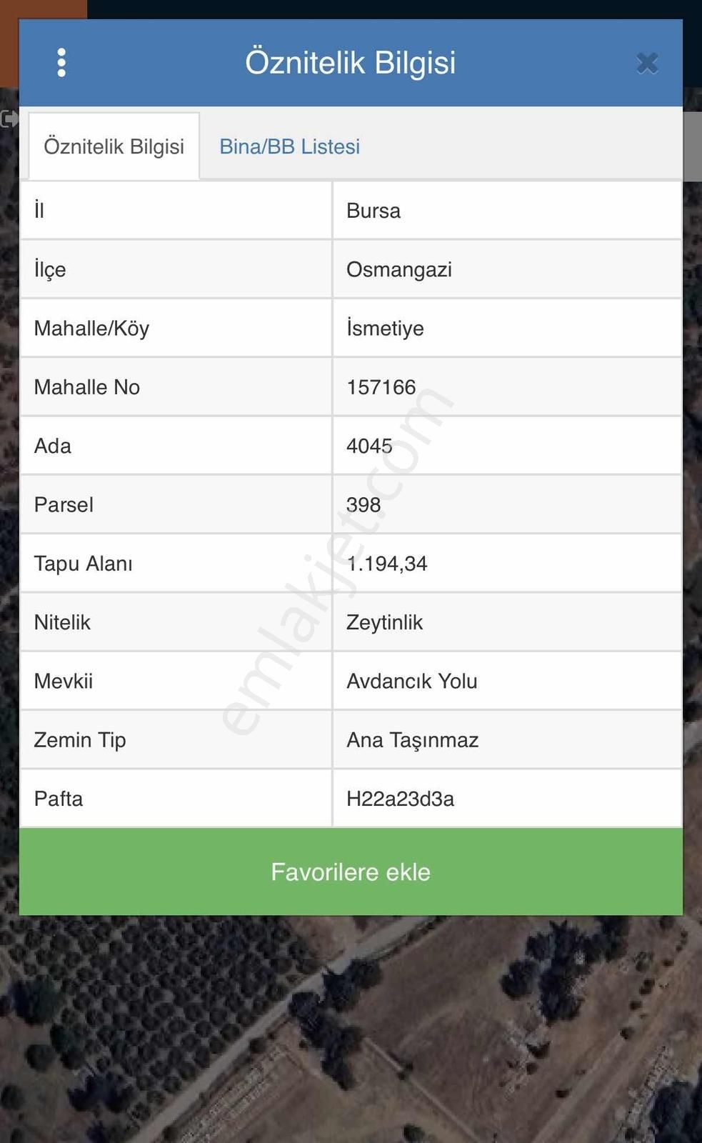 İsmetiye'de Satılık 2950 Metrekare Zeytinlik - Görsel 3