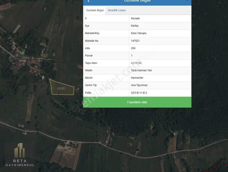 Körfez Karayakuplu Da %5 İmarlı Tarla - Görsel 3