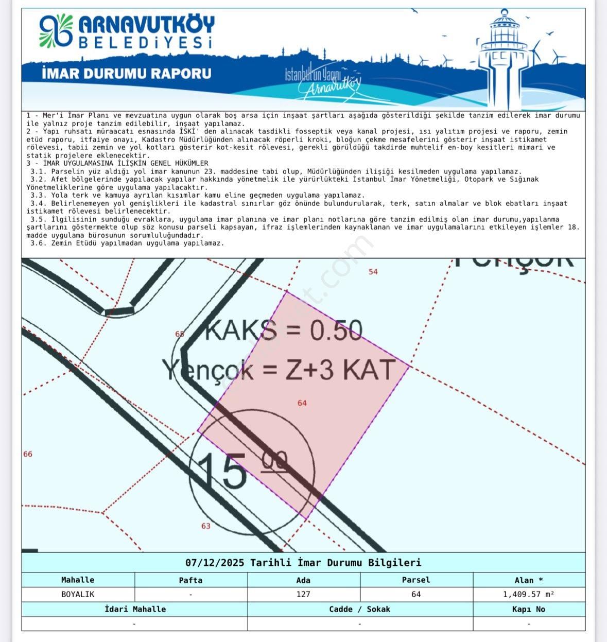 İstanbul Arnavutköy Boyalık’ta 117m2 Satılık Arsa - Görsel 2