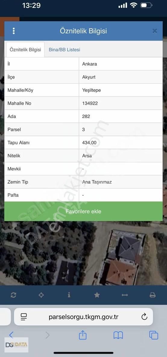 Akyurt Yeşiltepe Mah. İmarlı Köşe Başı İmarlı Konut Arsası - Görsel 2
