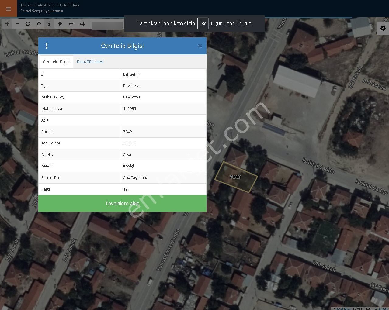 Eskişehir Beylikova Merkezde Ticari + Konut İmarlı Satılık 322m2 Arsa - Görsel 5