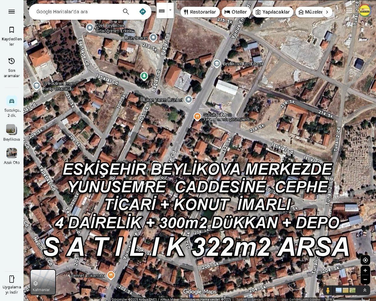 Eskişehir Beylikova Merkezde Ticari + Konut İmarlı Satılık 322m2 Arsa - Görsel 23