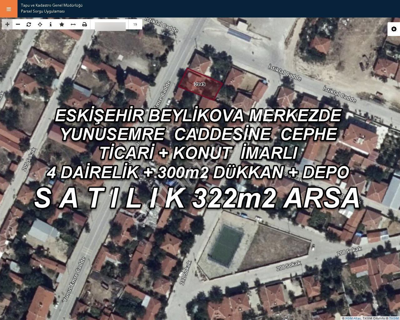 Eskişehir Beylikova Merkezde Ticari + Konut İmarlı Satılık 322m2 Arsa - Görsel 7