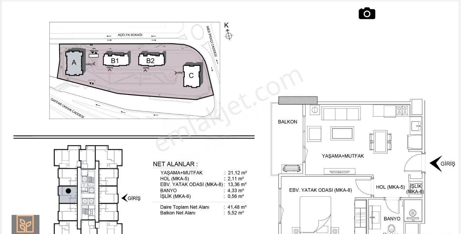Modern Yaka Tek Yetkili Satış Ofisi 1+1 Satılık (my383) - Görsel 3