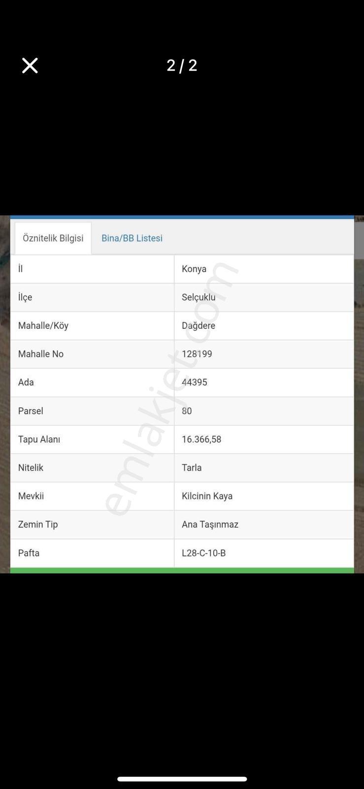 Acillsatlık Selçuklu Dağdere Mahllesinde Müstakil Tarla - Görsel 2