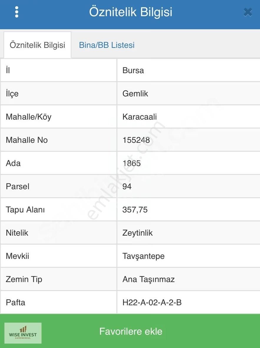 Karacaali De Küçük Parça Zeytinlik