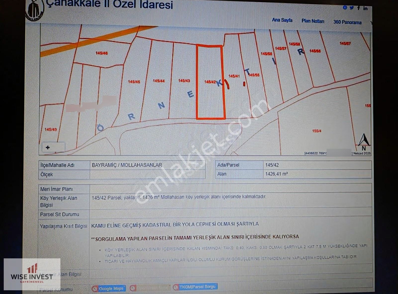 Bayramiç Mollahasanlarda Manzaralı Arsa - Görsel 2