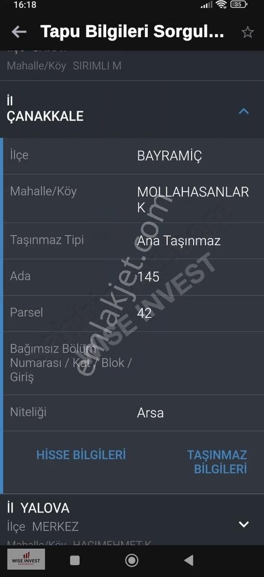 Bayramiç Mollahasanlarda Manzaralı Arsa - Görsel 5