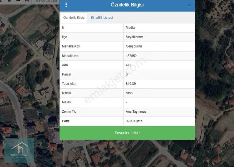 Türev Emlaktan Seydikemer Gerişburnun'da 20/40 İmarlı Arsa-acil - Görsel 4