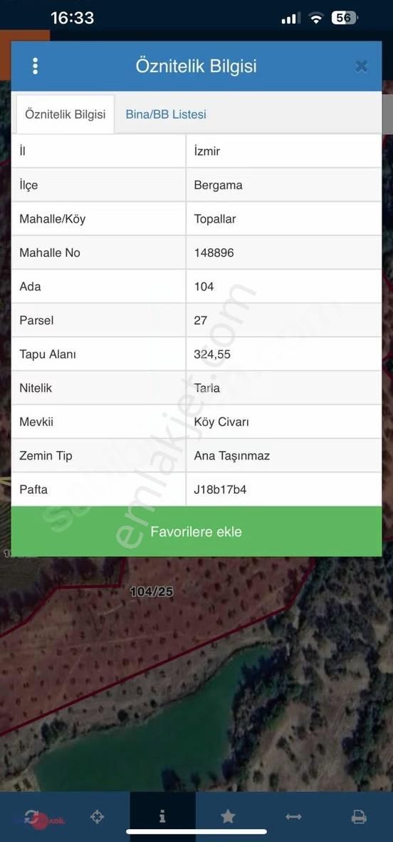 Satılık Köy Civarı Zeytinli Tarla