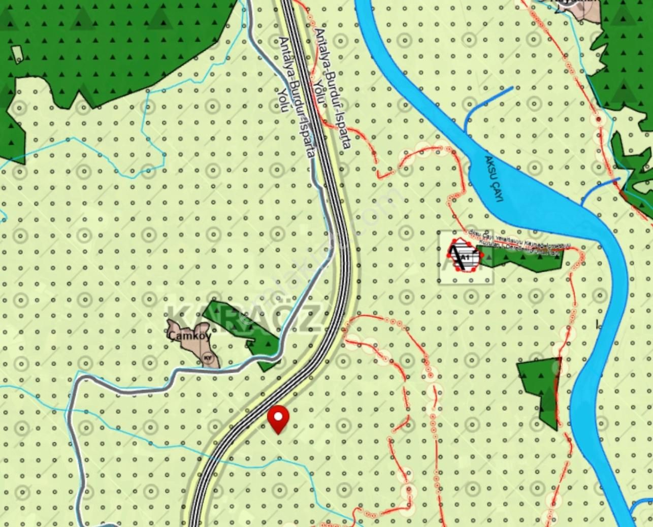 Aksu, Karaöz'de, Yola Sıfır, Tek Tapu, Satılık 7.6 Dönüm Tarla - Görsel 4