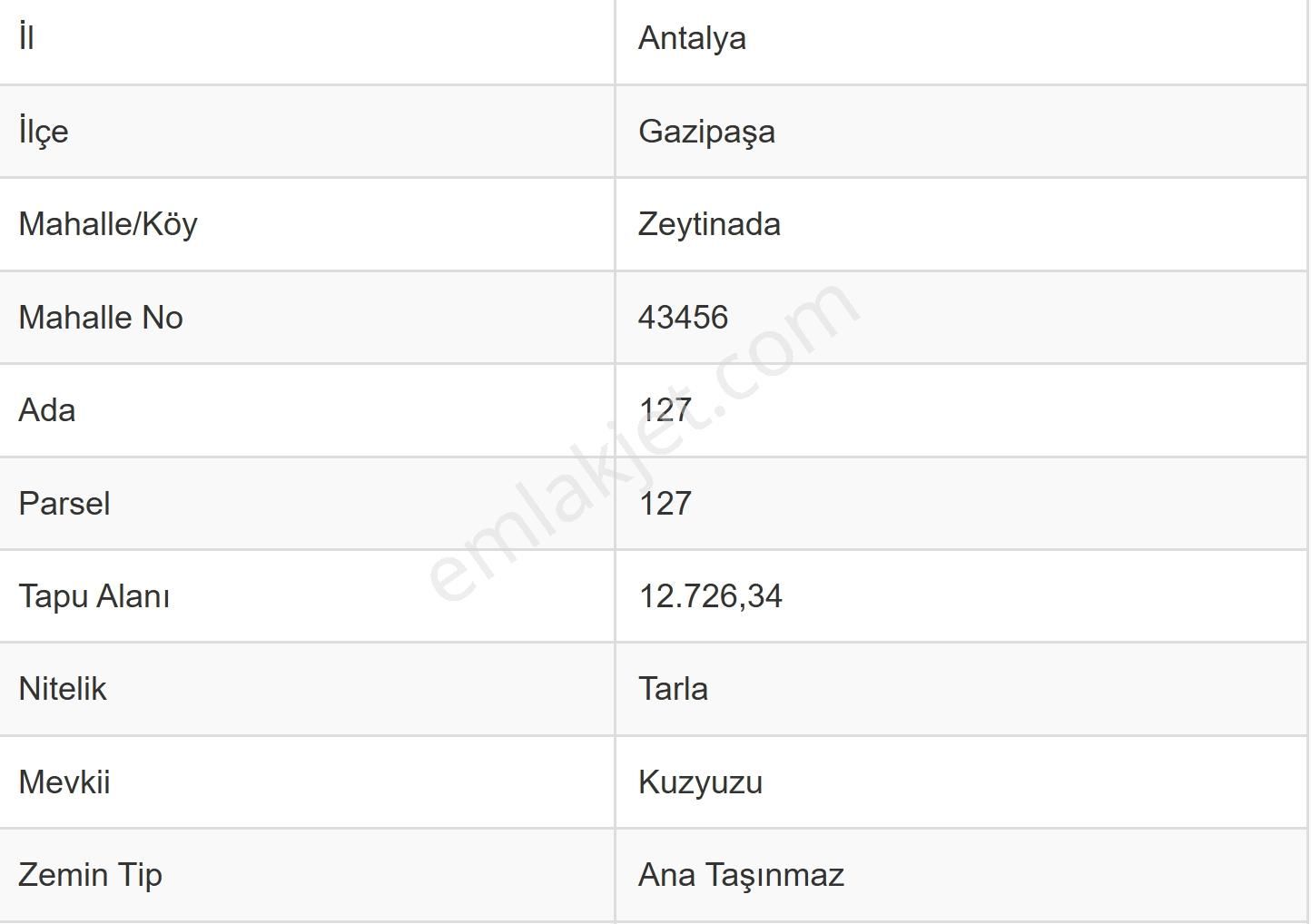 Gazipaşa, Zeytinada'da, Satılık 12.7 Dönüm Tarla - Görsel 5