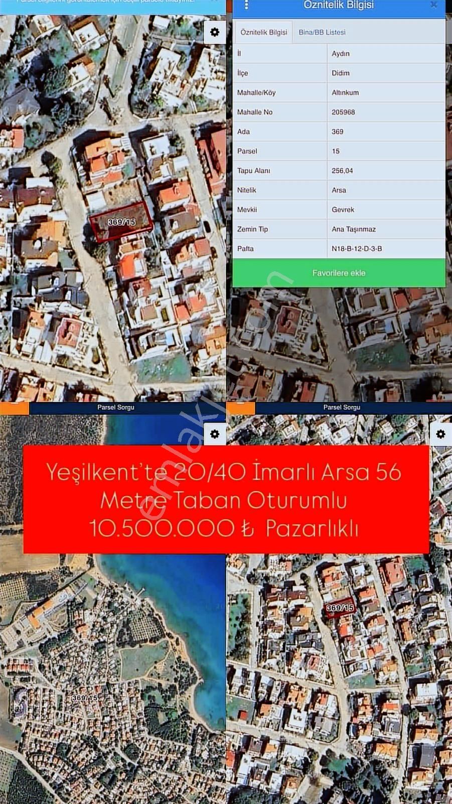 Yeşilkent'te 20/40 İmarlı Müstakil Villa Arsası