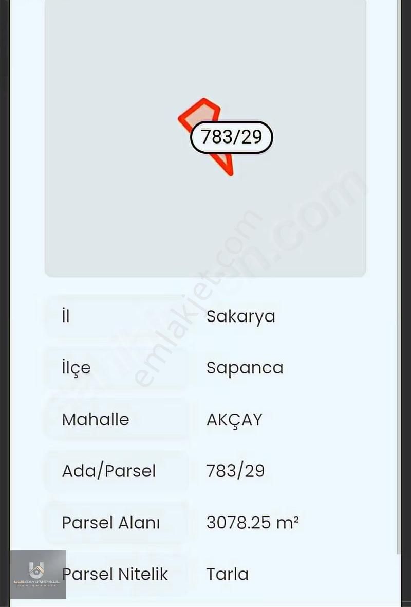 Uls Gayrimenkul'den Sapanca Akçay Mah. Satılık 3079 M2 Arazi - Görsel 2