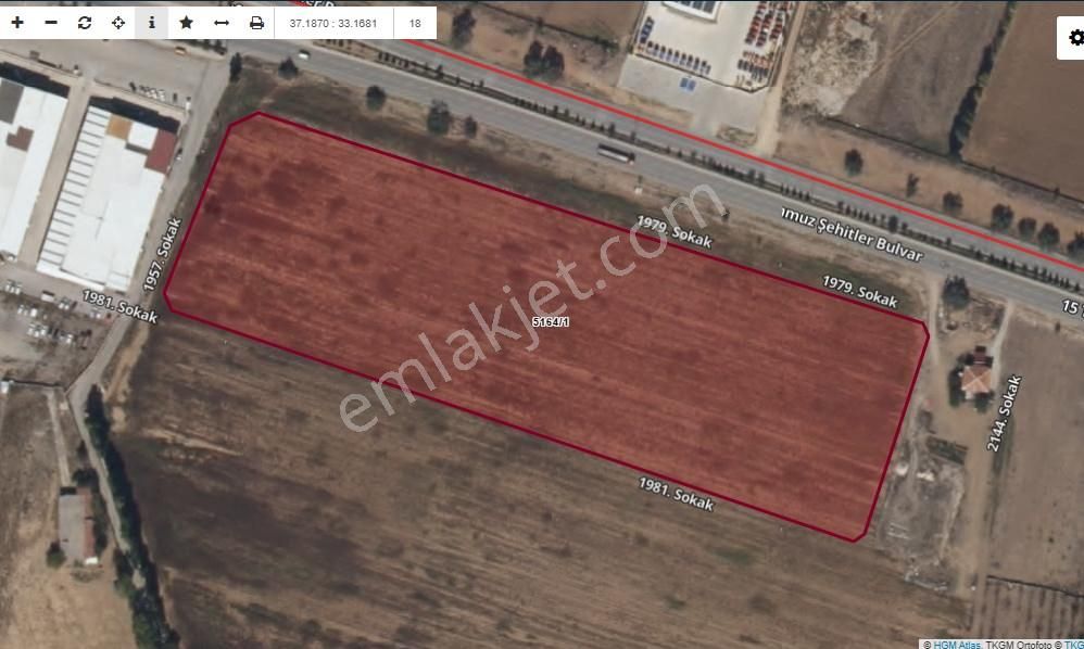 Karaman - Konya Çevreyoluna Cephe Stratejik Ticari Arsa