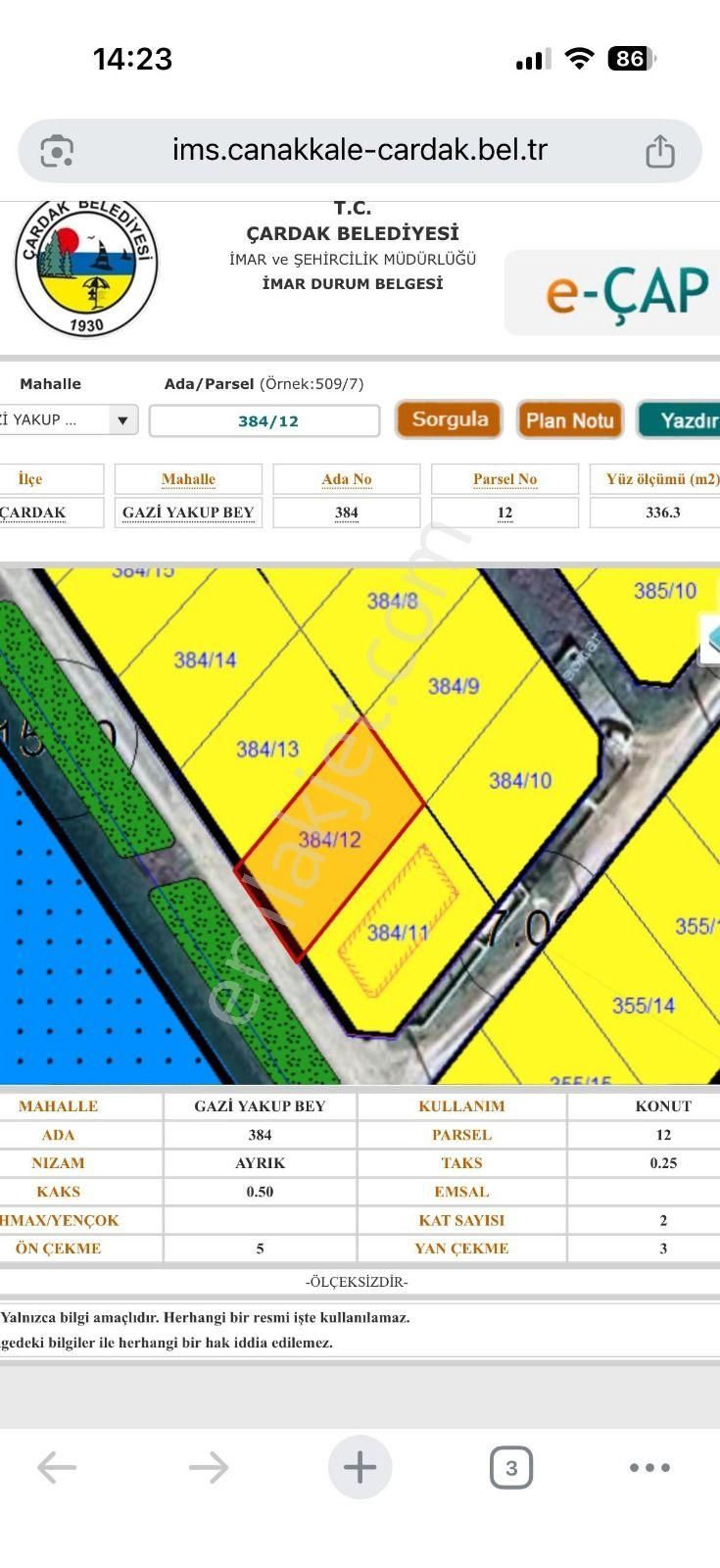 Lapseki Çardak’ta Boğaz Gören Uygun Fiyatlı Konut Arsası - Görsel 7