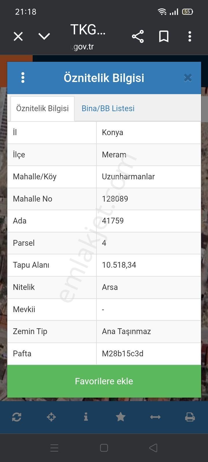 Meram/uzun Harmanlarda8katimarlıkatkarşılığısözleşmesiyapılmışhisse - Görsel 2