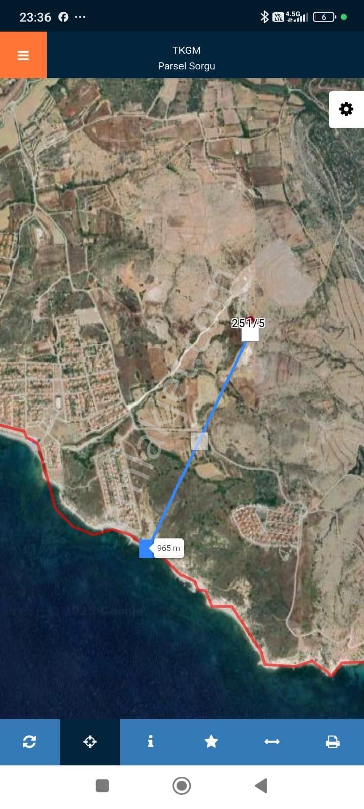 Çeşmede Satılık Yatırımlık Arazi (1681m2) Denize1km - Görsel 4