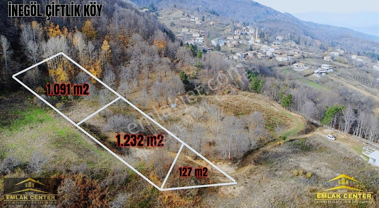 İnegöl Çiflik Köyde Manzaralı Tarla