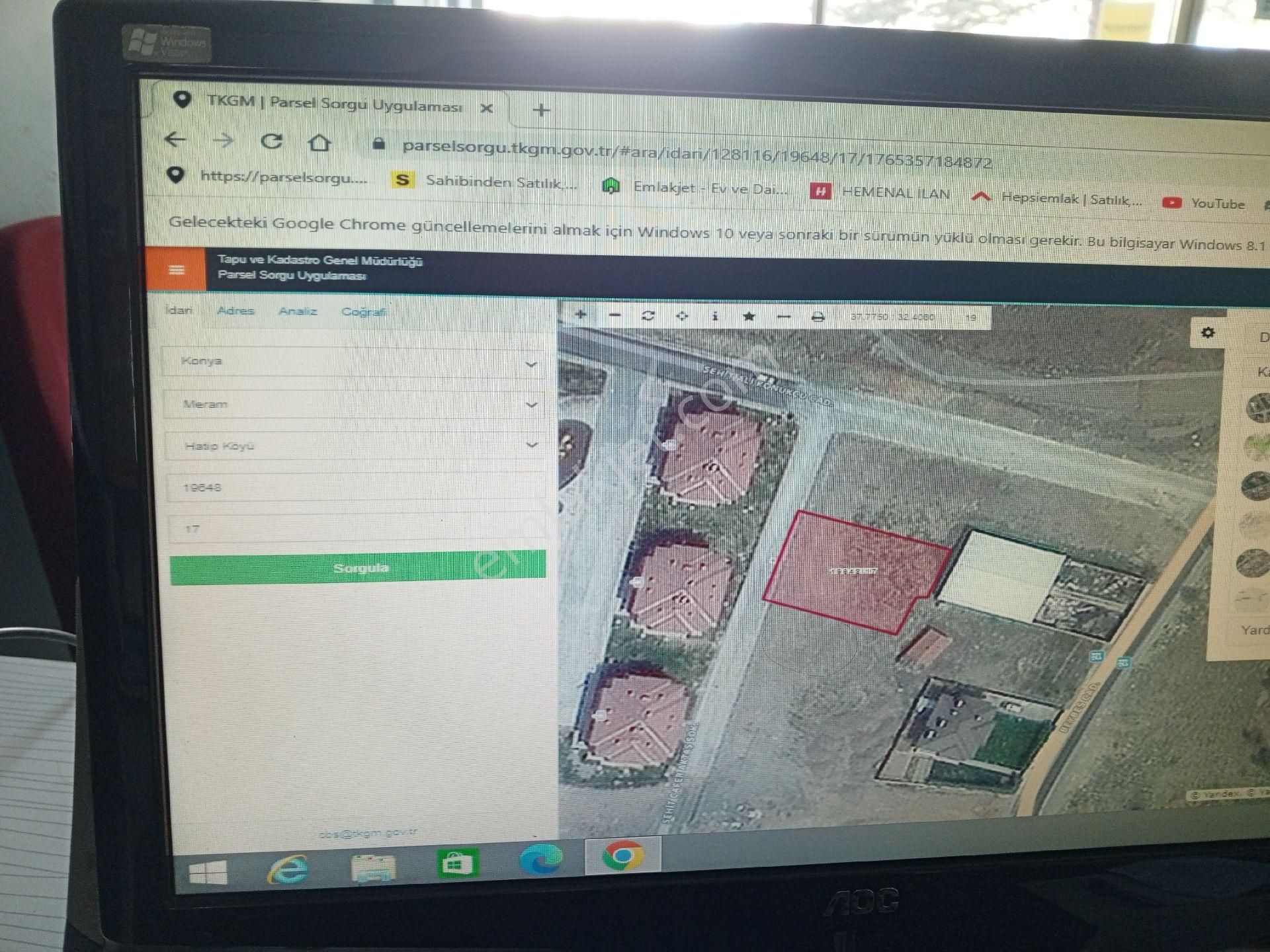 Konya Meram Hatıp Mah. 1000 M2 Hesaplı Satılık Villa Arsası - Görsel 2